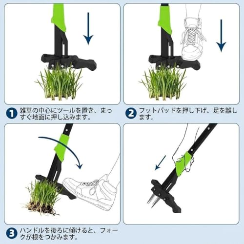 Long Handle Stand Up Weed Puller,No Bending, Easy Eject–Removes Weeds Effortlessly, Sturdy Foot Pedal & Lightweight Aluminum Weeding Tool,Back Saving Garden Gifts for Seniors