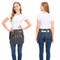 Molaxhome Waist Tool Apron with Multi-Pocket Adjustable Belt for Gardening - color: Grey