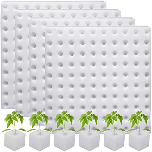 400 Pcs Hydroponic Sponges Planting Gardening Tool Soilless Cultivation Seedling Sponges Cultivation Sponge Greenhouse for Small Bud Growth & Grow Seedlings