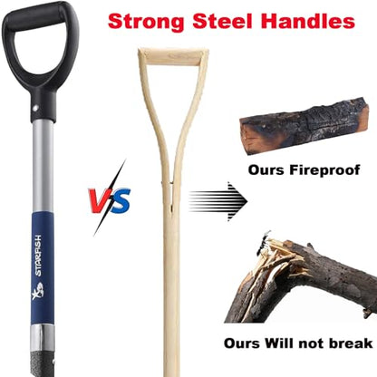 4-Tine Spading Digging Fork, Garden Digging Spading Fork Forged Steel with D-Grip Handle 41“