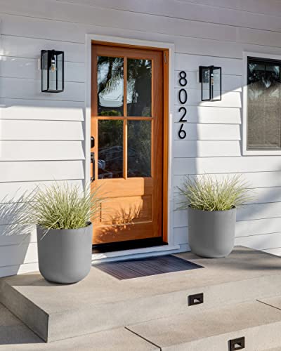 Veradek Mason Series Lima Planter - Large Round Outdoor Planter - color: Gray, size: 20 inches - 2 Pack