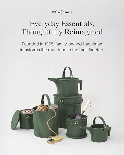 Hachiman Large Watering Can with Widened Spout - color: Black, size: Large (Single)
