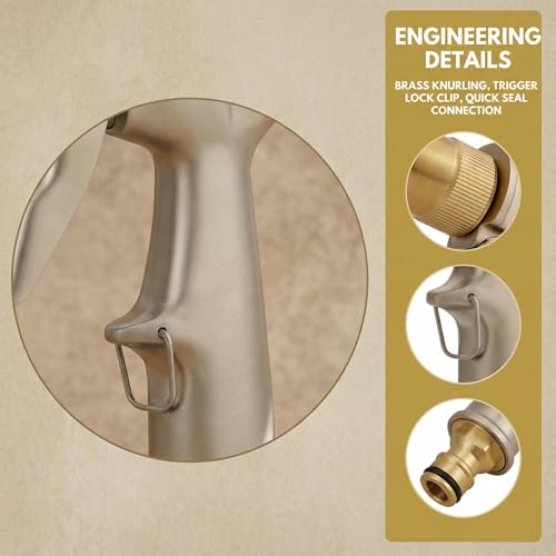 Garden hose nozzle spray, heavy metal high-pressure water gun, rotating can obtain different types of spray, watering plants and lawn, car washing, yard and pets (Short nozzle quick connection) - style: Short nozzle quick connection
