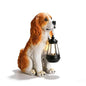 Dog Garden Statues, Cocker Spaniel Statue Holding Lantern Yard Decorations - style: American Cocker Spaniel
