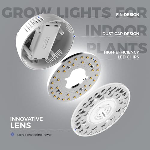 Barrina Orbgrow OG09 Puck Grow Light, 18W(2 x 9W), 5000K, 2 Packs, White - color: 5000K-White Cover, size: 2 Packs without Timer
