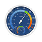 TIMESS 10-Inch Indoor Outdoor Thermometer Hygrometer, Battery-Free, Blue - color: Blue