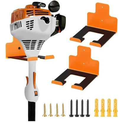 Wall-Mounted Weed Wacker Hanger, Garage Tool Organizer, 2 Pack Orange - color: orange 2 Pack