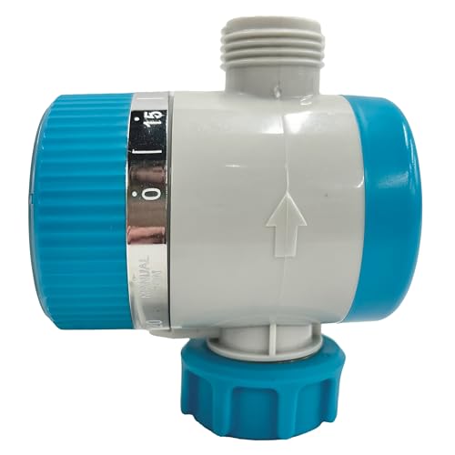 Gilmour Single Outlet Mechanical Water Timer for Garden Hose, Irrigation Timer for Sprinklers and Drip Lines, Blue