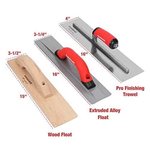 Goldblatt 8 Pieces Concrete Tools, Masonry Tool Kit for Cement Finishing