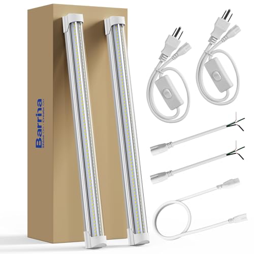 Barrina T8 LED Shop Lights 1.5FT, 25W 3450LM 5000K, 2 Pack High Output Tube - color: 5000K, size: 1.5FT-2 Packs