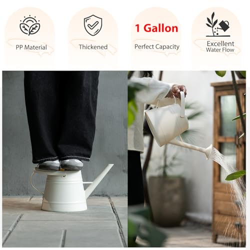 1 Gallon Watering Can for Plants - color: Light Gray
