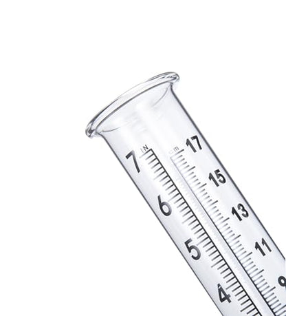 7" Capacity Rain Gauge Glass Replacement Tube with Lip for Yard Garden (2)