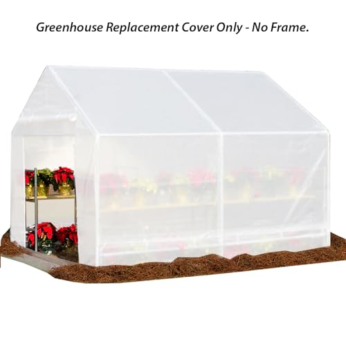 King Canopy 10-ft by 10-ft Greenhouse Replacement Cover, 180gsm Translucent/Opaque Polyethylene, GH1010T