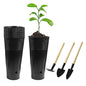 20 Pcs Plastic Deep Nursery Pots, 9.8" Round Tall Tree Pots - color: 20pc 9.8" Round