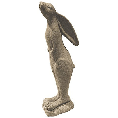 EMSCO Group Whimsical Rabbit Statue – Natural Sandstone Appearance – Made of Resin – Lightweight – 29” Height - color: Sandstone, style: Whimsical Rabbit