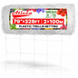 ATICCA 79 in x 328 FT Heavy Duty Plastic Trellis Netting 6-Inch Mesh, White - size: 79''x328ft Plastic Trellis Netting