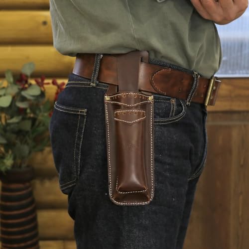 Leather Garden Pruning Shears Folding Saw 2 in 1 Holster Florist Tool Pouch