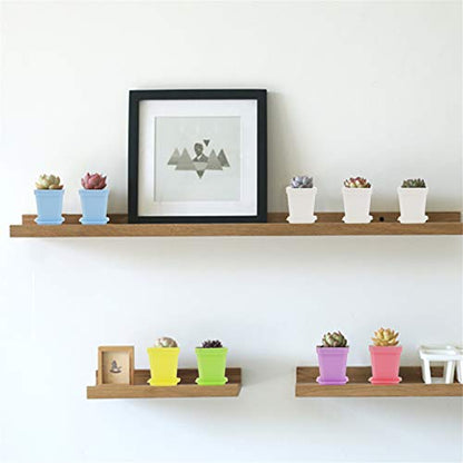 30Pcs 3" Plants Nursery Pot with 30 Saucers Multi Color, Square Plant Pots - color: Multicolor