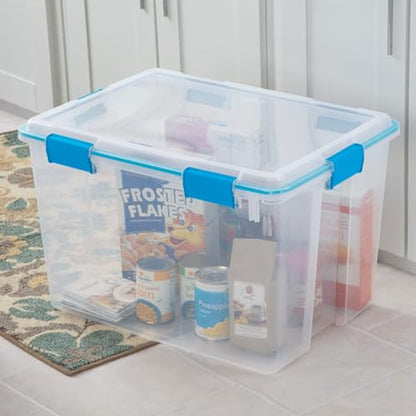 Sterilite Gasket Storage Box with Lids for Home & Office, 80 Quart, 4-Pack - size: 80 Quart, style: 4 Pack
