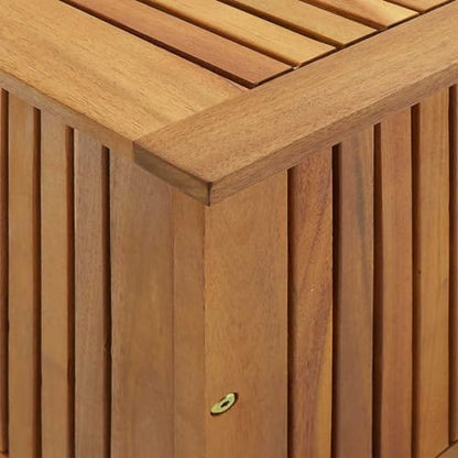 vidaXL Garden Storage Box 35.4"x19.7"x22.8" Solid Wood Acacia - size: 35.4" x 19.7" x 22.8"
