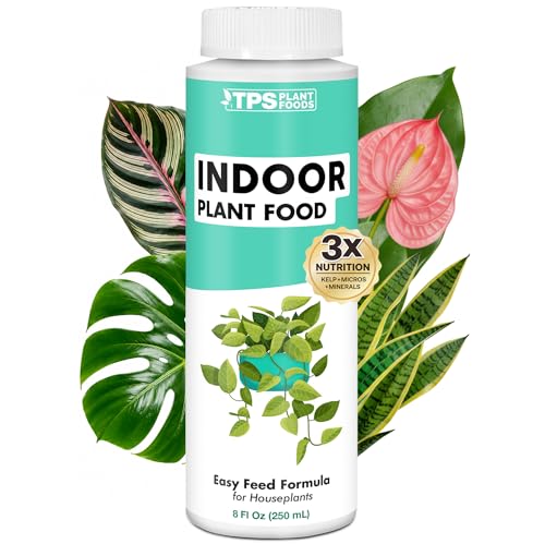 Indoor Plant Food, Complete Liquid Fertilizer for Houseplants, 8oz - size: 8 oz (1/2 Pint)