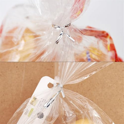 800 PCS 5" Silver Metallic Twist Ties for Bakery Ties, Candy Bags, Coffee Bags,Goodie Bags Ties - color: Silver