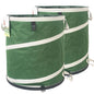 2-Pack 24 Gallon Collapsible Trash Can (19x21 in) Solid Bottom for Pop-Up Trash Can,Recycling Bin,Camping Waste Bin,Laundry Hamper,Yard Waste Bag,Yard Debris Bag,Lawn Grass,Garden Weeds Bags,Leaf Bags