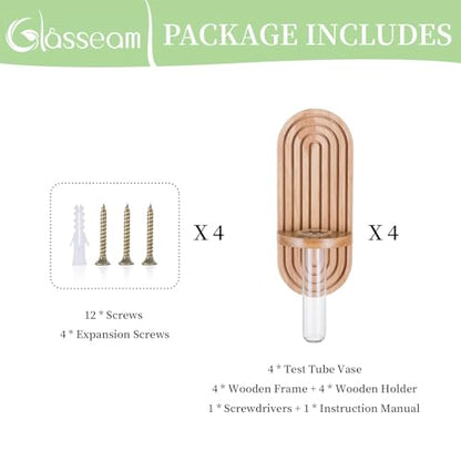 Glasseam Wall Plant Propagation Station: Hanging Glass Propagation Vases