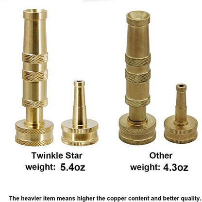 Twinkle Star Brass Heavy Duty Adjustable Twist Hose Nozzle Set - color: Nozzle Jet 1 Pack