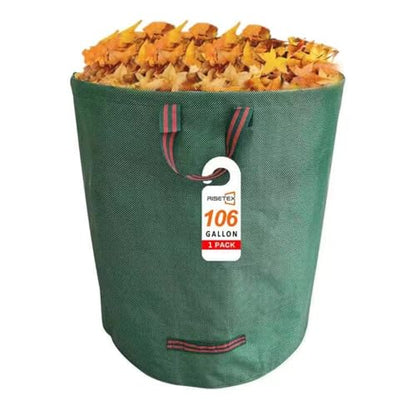 106 Gallon Leaf Bag - Reusable Standable Yard Waste Collector with Handles - style: Pack of 1