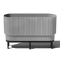 Veradek Demi Series Raised Long Planter - Wide Planter with Stand - color: Grey/Black, size: 30 inch