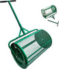24 Inch Lawn Compost Spreader Roller with 2.66 Cu.Ft Steel Mesh Drum