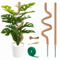 2 Pack 28" Bendable Moss Pole Monstera Plant Support for Climbing Plants - size: 28"