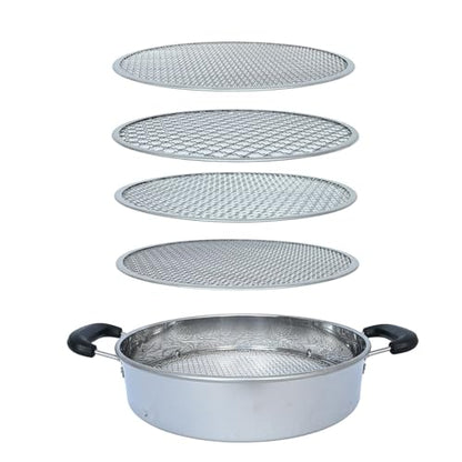 Soil Sifter with Handle – Includes 4 Replaceable Mesh Screens 3mm/6mm/9mm/12mm for Gardening & Compost