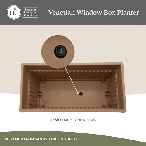 The HC Companies Venetian Window Planter Box, 30 Inch, Black, 2-Pack - color: Black, size: 30", style: Pack of 2