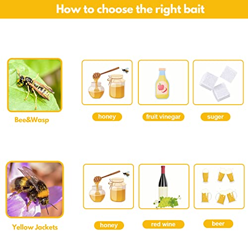 Outdoor Disposable Yellow Jacket & Wasp Traps 8 Pack - size: 8 Pack