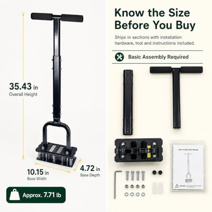 Manual Lawn Aerator Tool, 15-Spike Step-On Aerator for Small Lawns
