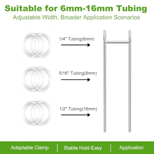 Thiswing Drip Irrigation Tubing Stakes, 30 Pack Hose Hold Downs for Garden - size: 30PCS
