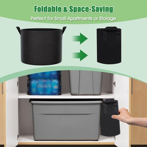 FEED GARDEN 20 Gallon Plant Grow Bags 4 Pack 300G Fabric Pots with Handles - size: 20 Gallon