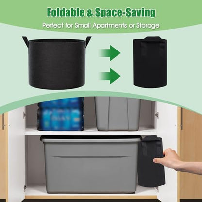 FEED GARDEN 20 Gallon Plant Grow Bags 4 Pack 300G Fabric Pots with Handles - size: 20 Gallon
