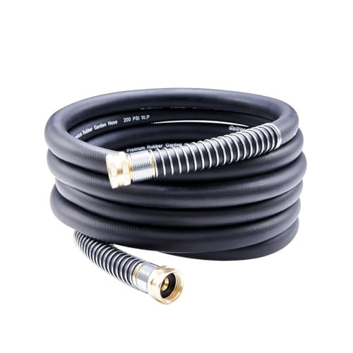 Guitrees Leader Garden Hose 15ft x 3/4", Heavy Duty Short Water Hose, Female to Female Fittings, Five Layered Braiding for Durability, 1000PSI Burst, 300PSI Working (Black) - color: Black, size: 3/4 15FT Female to Female