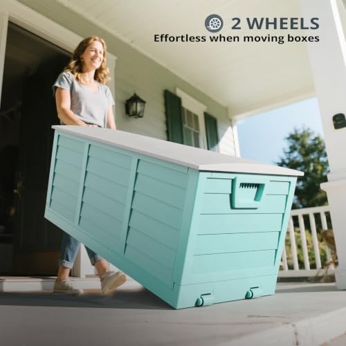 VINGLI 75 Gallon collapsible Outdoor Storage Box - color: Green