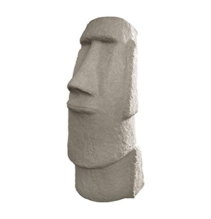 EMSCO Group Easter Island Head Statue – Natural Granite Appearance – Made of Resin – Lightweight – 28” Height - color: Granite, style: Easter Island Head
