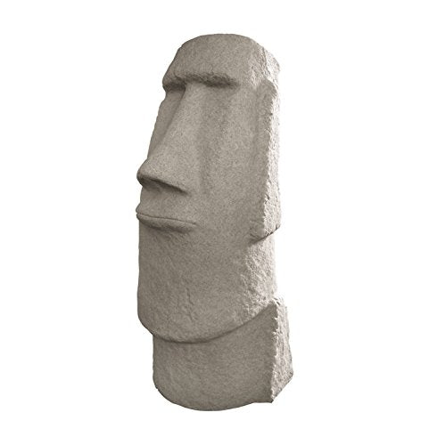 EMSCO Group Easter Island Head Statue – Natural Granite Appearance – Made of Resin – Lightweight – 28” Height - color: Granite, style: Easter Island Head