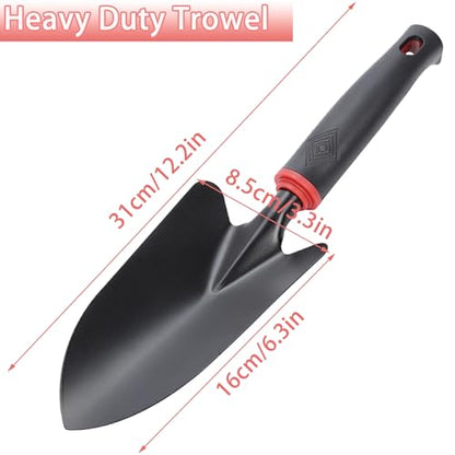 Garden Shovel Hand Trowel, Heavy Duty Gardening Tool with Ergonomic Handle