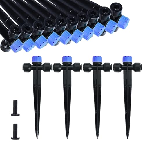 28Pcs Drip Irrigation Emitters for 1/4" Irrigation Tubing - color: Blue