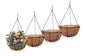 MTB Supply 4 Pack 10 Inch Garden Hanging Baskets Traditional Style with Coco-Liner for Home Balcony Patio Decoration Outdoor Planter - size: 10" Plain 4pack