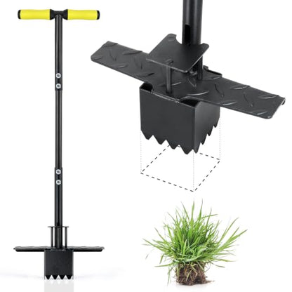 Colwelt Sod Plugger Tool Square, Grass Plug Tool for Lawn, Sod Cutter Hand