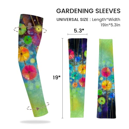 YPHCDO Gardening Sleeves for Women Cooling Sun Protection Anti-Scratch - color: Green Black
