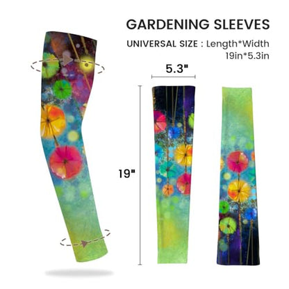 YPHCDO Gardening Sleeves for Women Cooling Sun Protection Anti-Scratch - color: Green Black